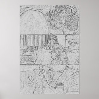 Die Herausforderung Kunst und Tashi (Light Gray) P Poster