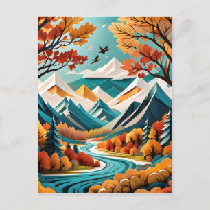 Die Herbstblüte ist ein wunderschöner Anblick, und Postkarte