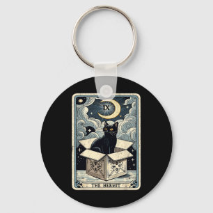 Die Hermit Tarot Card Katze in Box Mystic Funny Ca Schlüsselanhänger