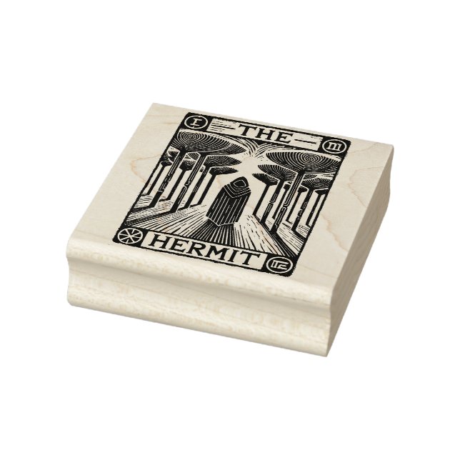 Die Hermit-Tarot-Karte Gummistempel (Stempel)