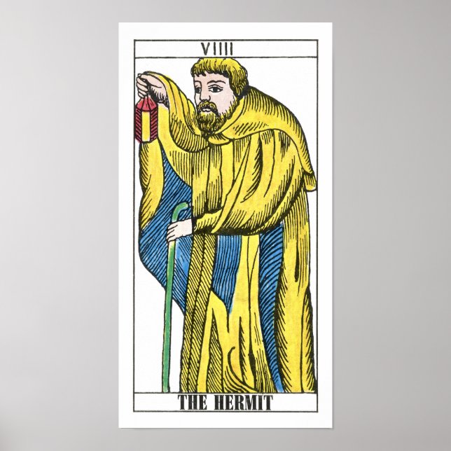 Die Hermit-Tarot-Karte Poster (Vorne)