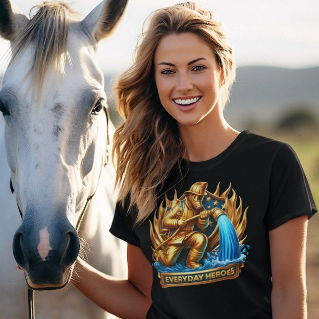 Die heroischen Flammen kämpfen Flammen T-Shirt (Von Creator hochgeladen)