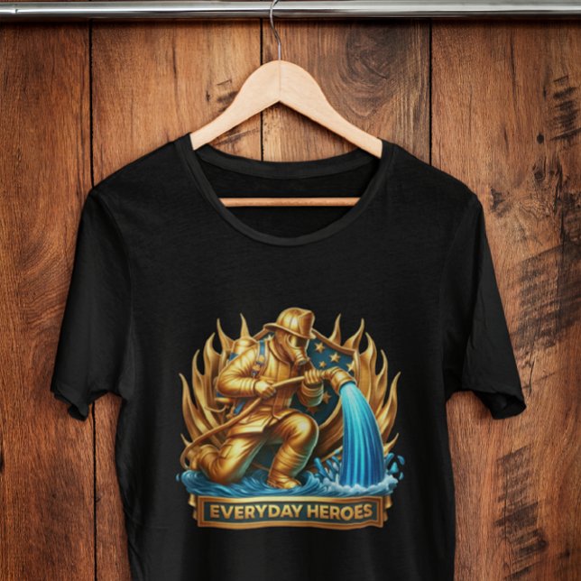 Die heroischen Flammen kämpfen Flammen T-Shirt (Von Creator hochgeladen)
