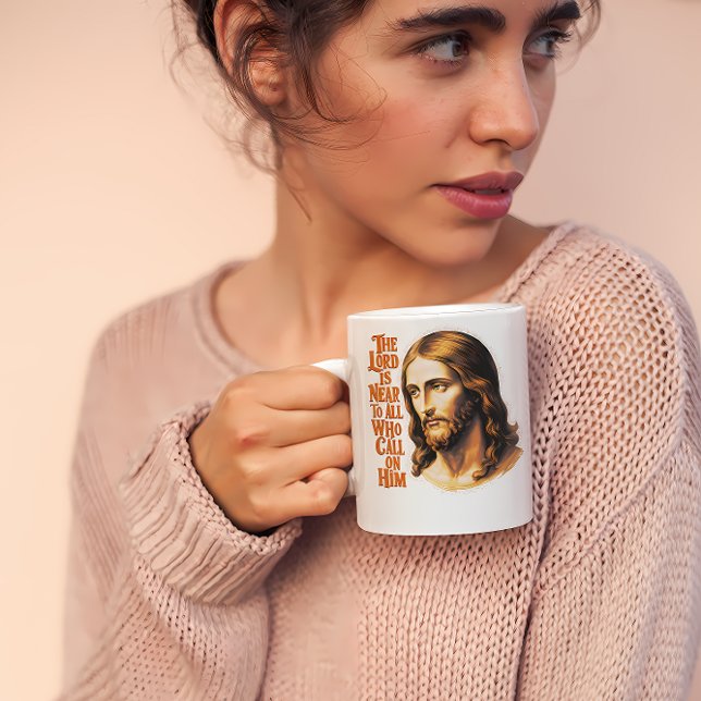 Die Herren Präsenz: Jesus reagiert auf alle, die r Kaffeetasse (Von Creator hochgeladen)