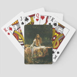 Die Herrin von Shalott im Boot von John William Wa Spielkarten
