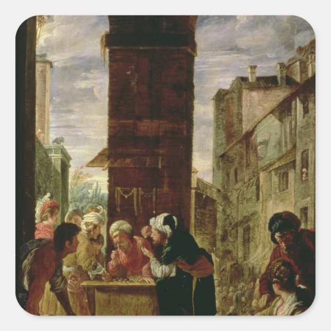 Die herrliche Perle Quadratischer Aufkleber (Vorderseite)