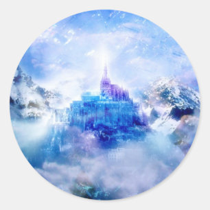 Die Herrlichkeit des neuen Jerusalems Runder Aufkleber