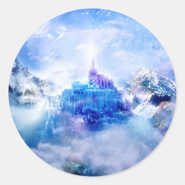 Die Herrlichkeit des neuen Jerusalems Runder Aufkleber (Vorderseite)