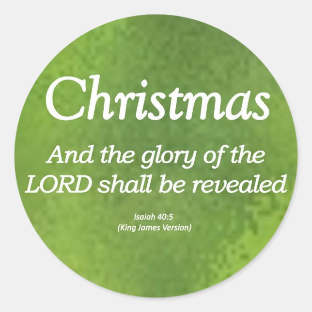 Die Herrlichkeit Gottes wird offenbart werden Isai Runder Aufkleber (Vorderseite)