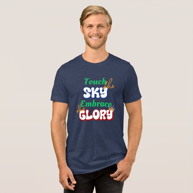 Die Herrlichkeit verkörpern Tri-Blend Shirt (Vorderseite voll)