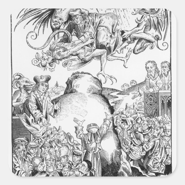 Die Herrschaft des Antichrist Quadratischer Aufkleber (Vorderseite)