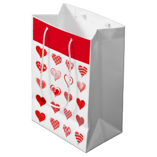Die Herz-Geschenk-Tasche des Valentinsgrußes Mittlere Geschenktüte