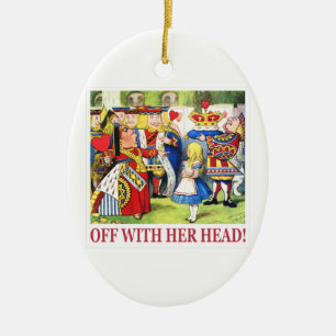 Die Herz-Königin ruft "Köpfen!" Keramikornament