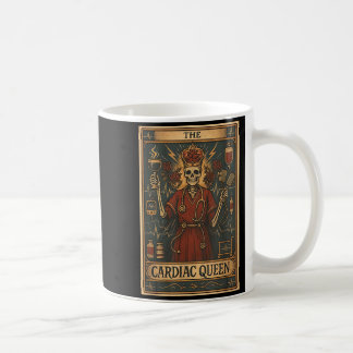 Die Herz-Königin-Tarotkarte Skelett-Kardiologie Kaffeetasse