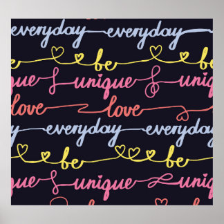 Die Herzen der Mädchen, die Worte nahtlos. Poster