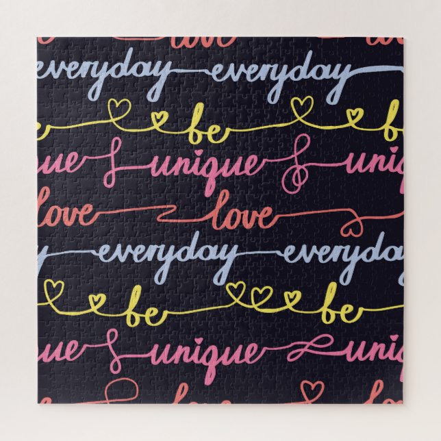 Die Herzen der Mädchen, die Worte nahtlos. Puzzle (Vertikal)