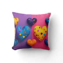 Die Herzen in lebhaften Farben mit Facetten