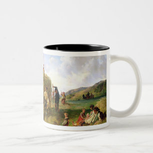 Die Heu-Ernte, 1869 Zweifarbige Tasse