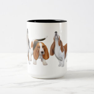 Die Heulendachshund-Jagdhund-Tasse Zweifarbige Tasse
