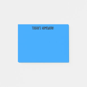 Die heutige Hausaufgaben   Light Blue Post-it Klebezettel