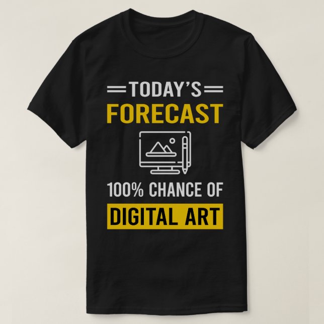 Die heutige Prognose für digitale Kunst T-Shirt (Design vorne)