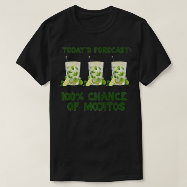 DIE HEUTIGE PROGNOSE VON 100 CHANCE DER MOJITOS Me T-Shirt (Design vorne)