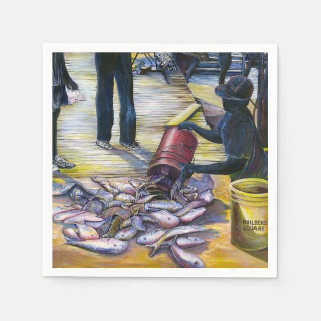 Die heutige Speisekarte, Hafen Insel Serviette (Vorderseite)