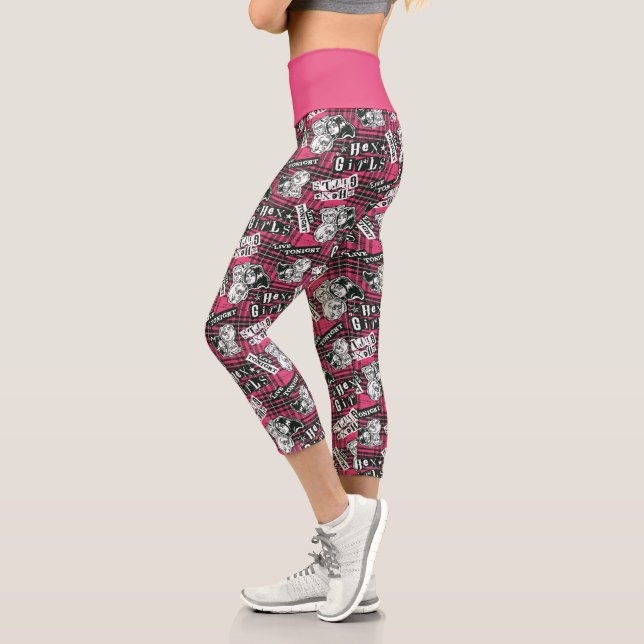 Die Hex Girls punk Kariertes Muster Capri Leggings (Links)