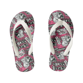 Die Hex Girls punk Kariertes Muster Kinderbadesandalen