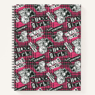 Die Hex Girls punk Kariertes Muster Notizbuch