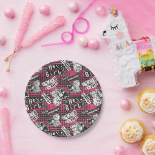 Die Hex Girls punk Kariertes Muster Pappteller