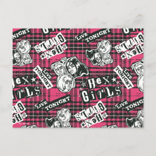 Die Hex Girls punk Kariertes Muster Postkarte