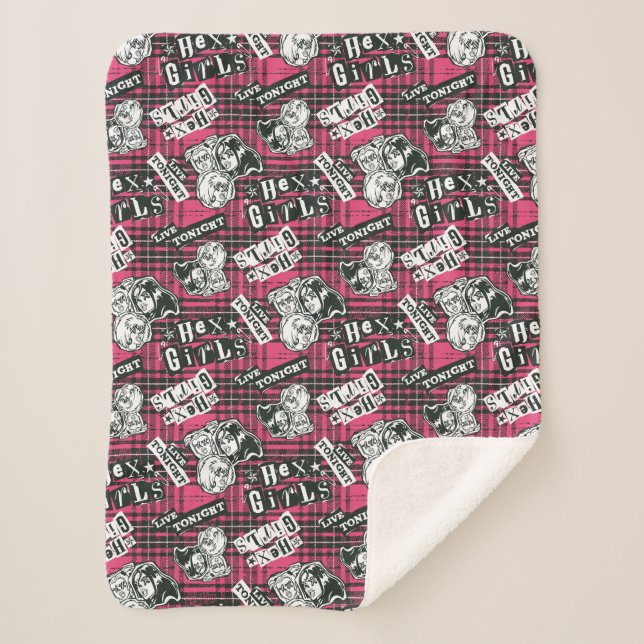 Die Hex Girls punk Kariertes Muster Sherpadecke (Vorderseite)