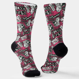 Die Hex Girls punk Kariertes Muster Socken