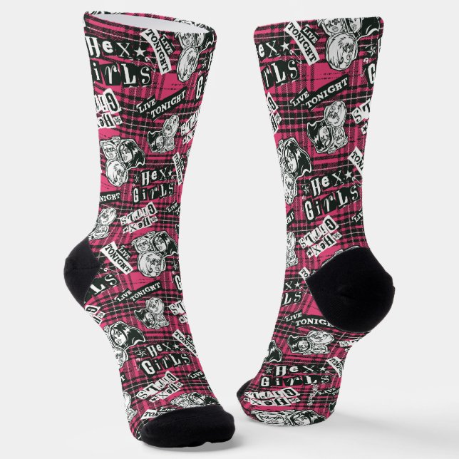 Die Hex Girls punk Kariertes Muster Socken (Gewinkelt)