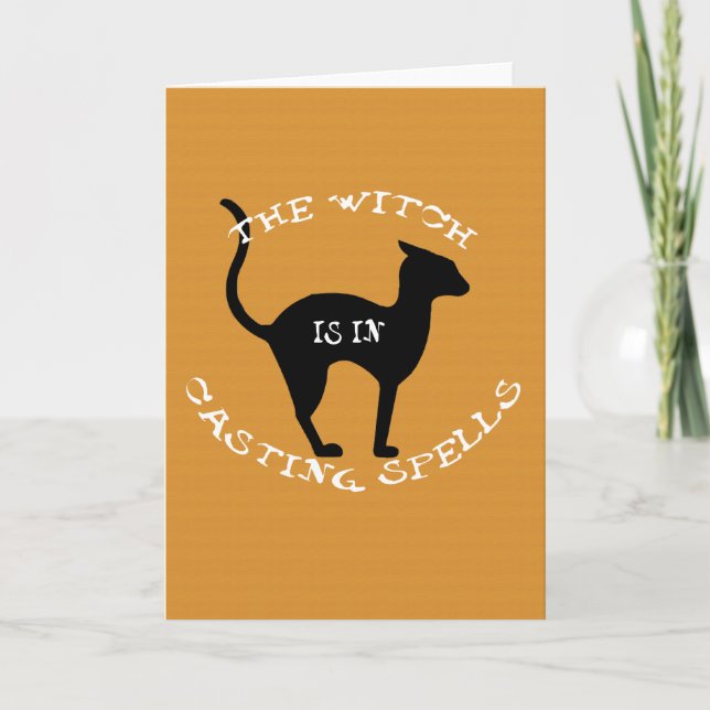 Die Hexe ist in Karte (Vorderseite)