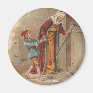 Die Hexe legte die Hand in den Stall Magnet