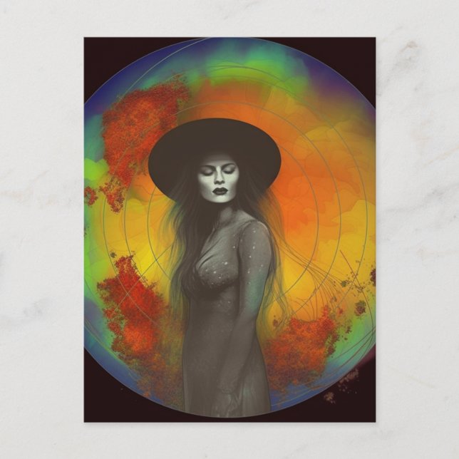 Die Hexe Postkarte (Vorderseite)