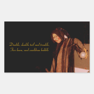 'Die Hexe' rechteckige Aufkleber