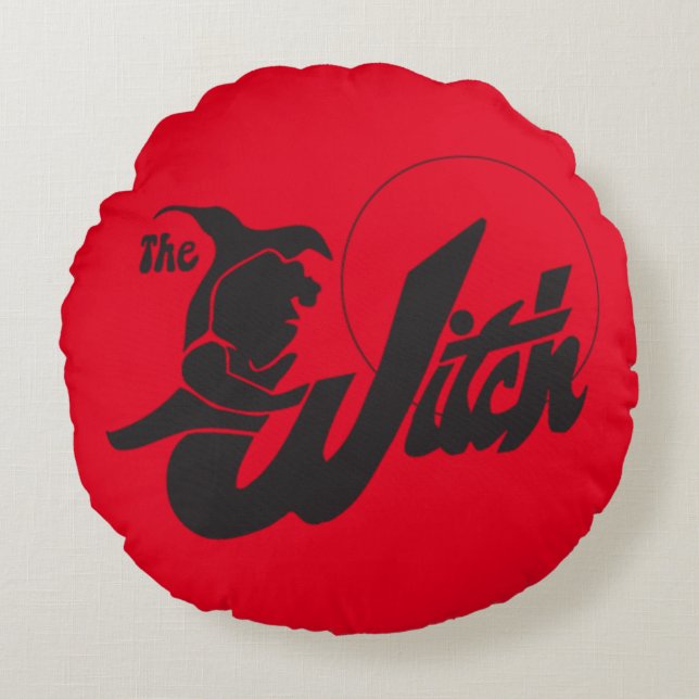 Die Hexe Rundes Kissen (Vorderseite)