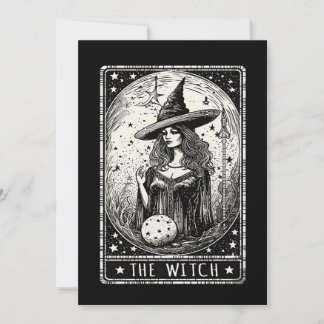 Die Hexe Tarotkarte Vintage Halloween Hexe Feiertagskarte