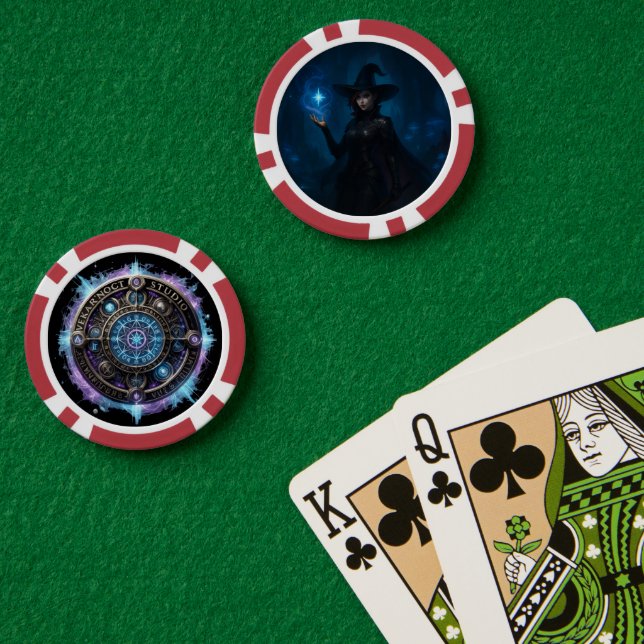 Die Hexe von VEKAR’NOCT Pokerchips (Pokertisch (doppelt))