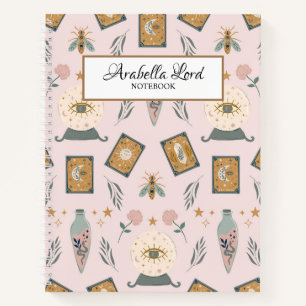 Die Hexen Garten Dusty Pink Personalisiert Notizbuch