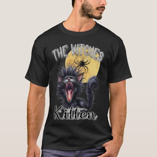 Die Hexen' Kitten: Fangs des Glücks T-Shirt (Vorderseite)