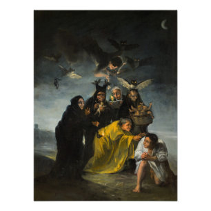 Die Hexen Sabbat, Las Brujas von Francisco Goya Fotodruck