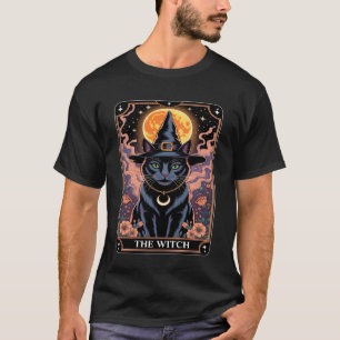 Die Hexenkatze Karte Halloween Vintage Gothic T-Shirt