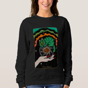 Die Hexenkatze-Tarot-Karte Böse Augen Katzenliebha Sweatshirt