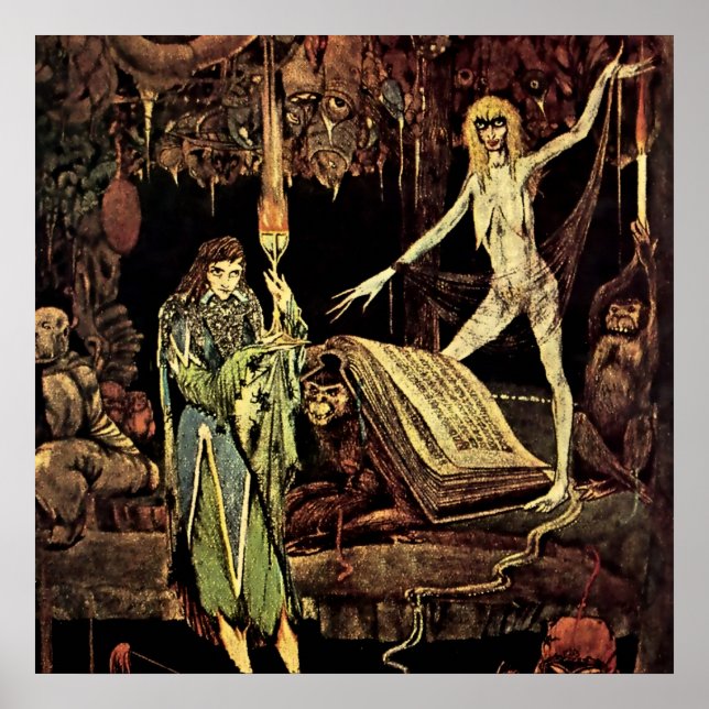 "Die Hexenküche" von Harry Clarke Poster (Vorne)