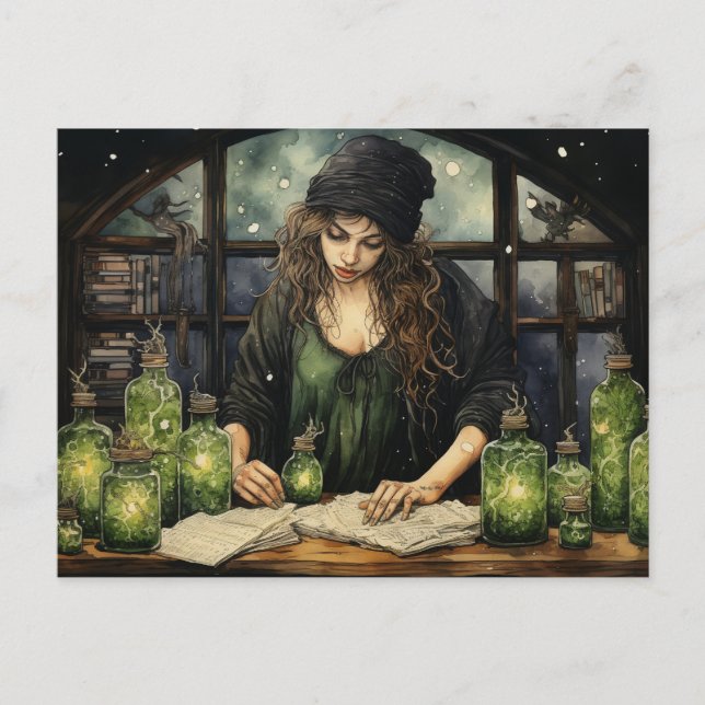 Die Hexenpostkarte Postkarte (Vorderseite)