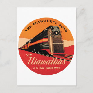 Die Hiawathas Milwaukee Road Postkarte